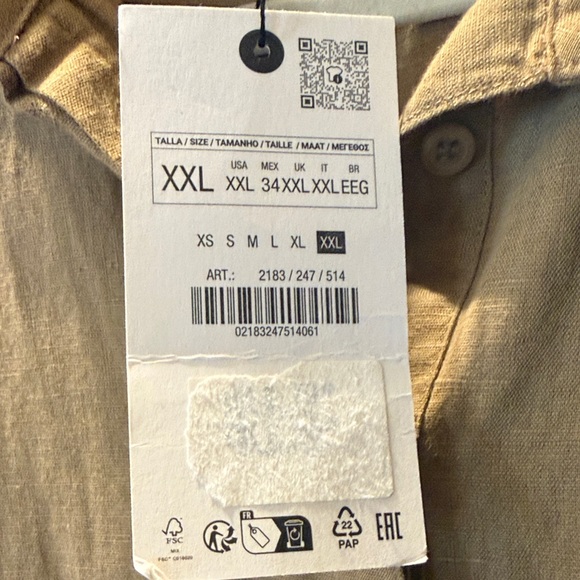 Zara Linen & Cotton Shirt Dress - Picture 7 of 7